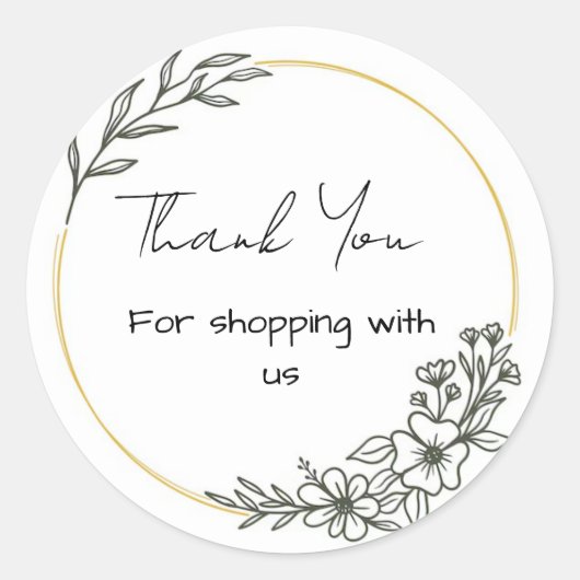 Eenvoudige floral business stickers (Voorkant)