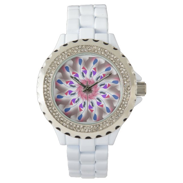 Eenvoudige Floral Delight Horloge (Voorkant)