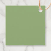 Eenvoudige Floral Green Foliage Calligraphy Weddin Bedankjes Labels (Achterkant)