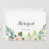 Eenvoudige Floral Green Foliage Weddenschap Gerese (Achterkant)