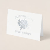 Eenvoudige Floral hand-Drawn sparen de Datum Folie Kaarten (Voorkant)