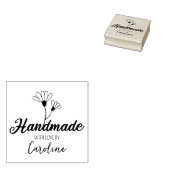 Eenvoudige Floral Handgemaakt, Aangepast Rubberstempel (Gestempeld)