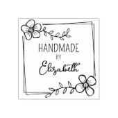 Eenvoudige Floral Handgemaakt, Aangepast Rubberstempel (Afrduk)