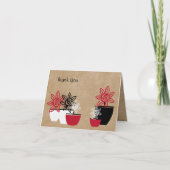 Eenvoudige Floral Hartelijk dank Bedankkaart (Voorkant)