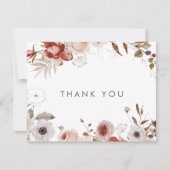 Eenvoudige Floral Hartelijk dank Bedankkaart (Voorkant)