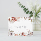 Eenvoudige Floral Hartelijk dank Bedankkaart (Staand voorkant)