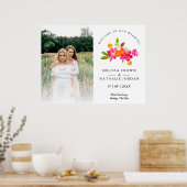 Eenvoudige Floral-LGBT Gegaaureerde paren welkomst Poster (Keuken)