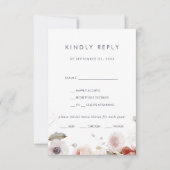 Eenvoudige Floral Menu Keuze RSVP-kaart (Voorkant)