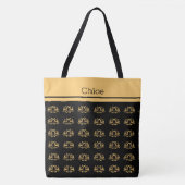 Eenvoudige Floral Monogramed Canvas tas (Voorkant)