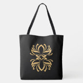 Eenvoudige Floral Monogramed Canvas tas (Achterkant)