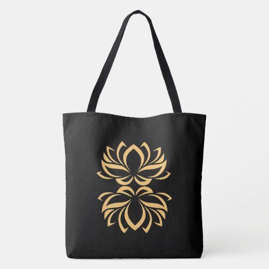 Eenvoudige Floral Monogramed Canvas tas (Achterkant)