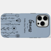 Eenvoudige Floral Nana Aangepaste Titel Case-Mate iPhone Case (Achterkant (horizontaal))