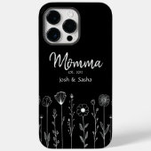 Eenvoudige Floral Nana Aangepaste Titel Case-Mate iPhone Case (Achterkant)