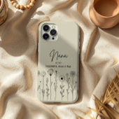 Eenvoudige Floral Nana Aangepaste Titel Case-Mate iPhone Case