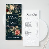 Eenvoudige Floral Spa en Salon prijslijst Reclamekaart