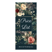Eenvoudige Floral Spa en Salon prijslijst Reclamekaart (Voorkant)