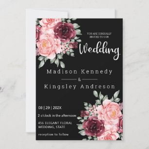 Eenvoudige Floral spectaculair elegant luxueus Kaart