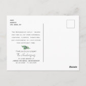 Eenvoudige Floral Stem Funeral Dank je Briefkaart (Achterkant)