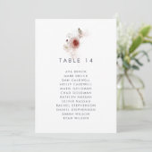 Eenvoudige Floral Table Number Seating Chart (Staand voorkant)