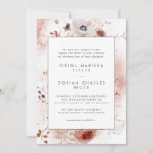 Eenvoudige Floral Traditional Wedding Kaart (Voorkant)