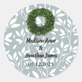 Eenvoudige Floral Vine verlaat het land Ronde Sticker