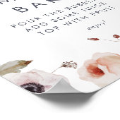 Eenvoudige Floral Vrijgezellenfeest Mimosa Bar Poster (Hoek)