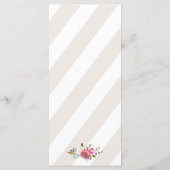 Eenvoudige Floral Waterverf Weddenschap Welkomstro Menu (Achterkant)