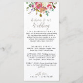 Eenvoudige Floral Waterverf Weddenschap Welkomstro Menu (Voorkant)