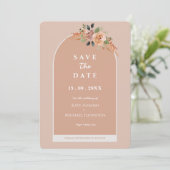 Eenvoudige Floral Wedding Kaart (Staand voorkant)