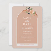 Eenvoudige Floral Wedding Kaart (Voorkant)