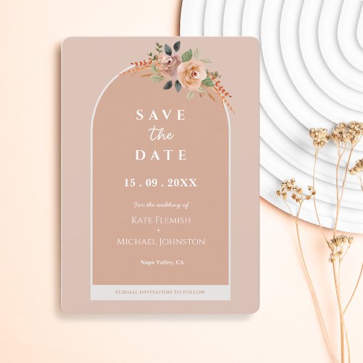Eenvoudige Floral Wedding Kaart