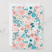 Eenvoudige Floral Wedding Kaart (Achterkant)