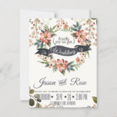 Eenvoudige Floral Wedding Magnetische Uitnodiging (Voorkant)