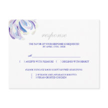 Eenvoudige Floral Wedding Menu Keuze RSVP-kaart
