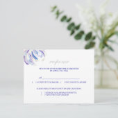 Eenvoudige Floral Wedding Menu Keuze RSVP-kaart (Staand voorkant)