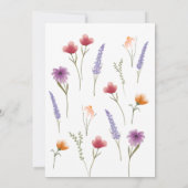 Eenvoudige Floral Wildflower Moederdag Brunch Kaart (Achterkant)