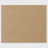 Eenvoudige florale rustige burlap textuur cadeaupapier (Vlak)