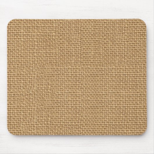Eenvoudige florale rustige burlap textuur muismat (Voorkant)
