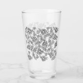 Eenvoudige florale tekening glas (Achterkant)