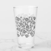 Eenvoudige florale tekening glas (Voorkant)