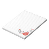 Eenvoudige florale voering notitieblok (Linkerzijde)