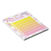  eenvoudige Florence roze Oranje geel om lijst te  Notitieblok (Schuin)