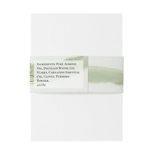 Eenvoudige Florentijnse Homemade Soap Band Wrap |  Uitnodigingen Wikkel (Achterkant Voorbeeld)