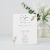 Eenvoudige Flower Elegant Wedding Programma's (Staand voorkant)