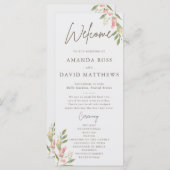 Eenvoudige Flower Elegant Wedding Programma's (Voorkant / Achterkant)