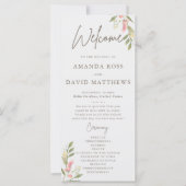 Eenvoudige Flower Elegant Wedding Programma's (Voorkant)