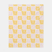 Eenvoudige Flower Patterned Oranje Fleece Deken (Voorkant)