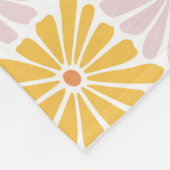 Eenvoudige Flower Patterned Oranje Fleece Deken (Hoek)