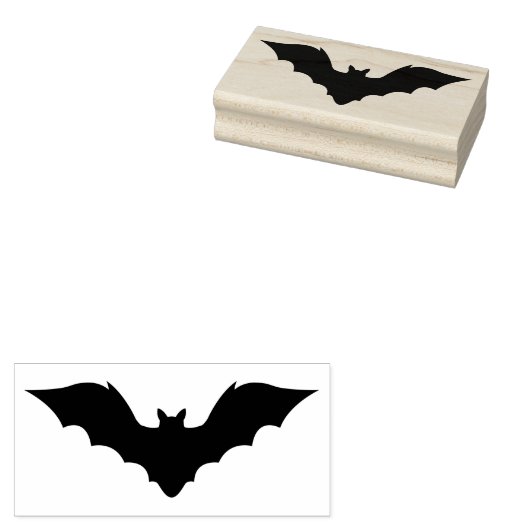 Eenvoudige Flying Bat Silhouet Vorm Rubberstempel (Gestempeld)