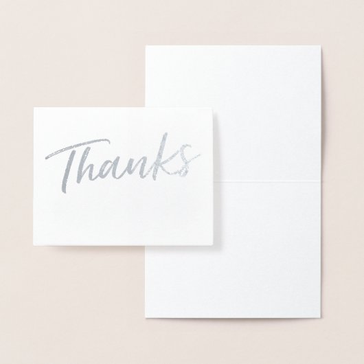 Eenvoudige Folie Bedankt Kaart | Hartelijk dank (Display)